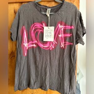 Magnolia Pearl Cotton Jersey Boyfriend T Punk Top 2948